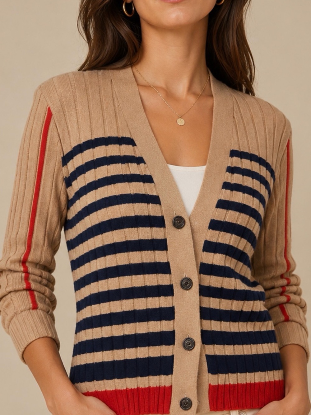 Sonia Rykiel ribbed knit striped cardigan
